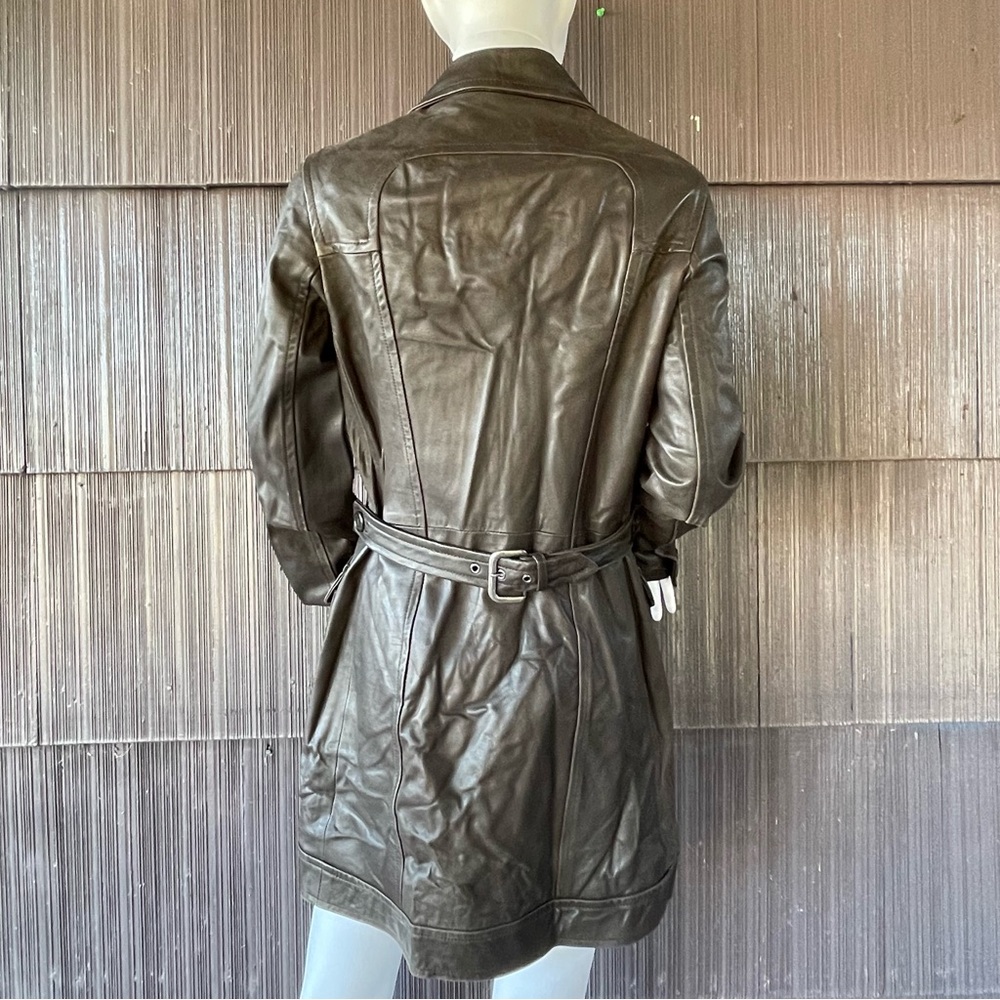 Peruvian Connection Distressed Leather Jacket Coa… - image 5
